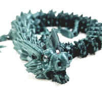 Flexi-Mech Dymond Eyez Royal Elite Dragon Fully Articulated 3d Printed Fidget Toy Bling Choose Color
