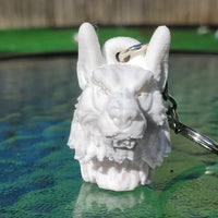 FlexiMech Werewolf Detailed 3d Wolf Head Keychain Silver Tone Keyring Choose Color