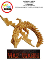 FlexiMech War Dragon Fully Articulated 3d Printed Mechanical Toy Choose Color