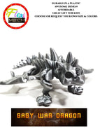 Flexi-Mech Baby War Dragon Fully Articulated 3d Printed Mechanical Toy Choose Color