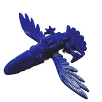 Flexxi Toucan Fully Articulated Mechanical 3d Printed Toy Bird Navy Blue