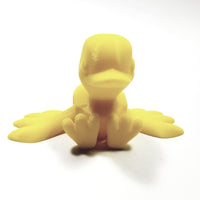 Flexi-Mech Rubber Duck Yellow 3d Printed Mechanical Flapping Toy