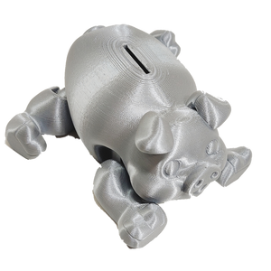 Flexi-Mech Piggy Bank Articulated Pig Functional 3d Printed Kids Toy Bank Choose A Color