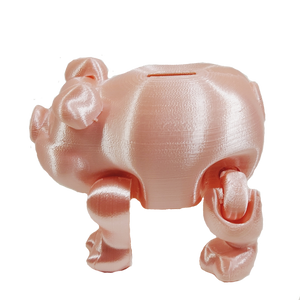 Flexi-Mech Piggy Bank Articulated Pig Functional 3d Printed Kids Toy Bank Choose A Color