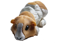 Flexibabies Cute Mini Baby Guinea Pig Articulated 3d Printed 3.5" Fidget Toy
