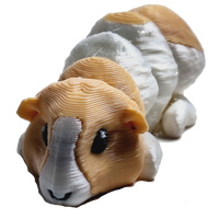 Flexibabies Cute Mini Baby Guinea Pig Articulated 3d Printed 3.5" Fidget Toy