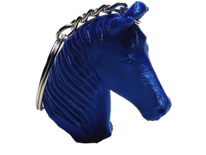 FlexiMech Mustang Horse Keychain 3D Printed Mini Statue Head Choose Color