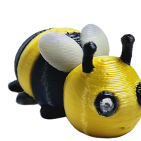 Dieymond Eyes Bumble Bee & Bee Hive Tiny Articulated 3d Printed Fidget Toy Choose Color