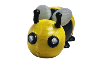 Dieymond Eyes Bumble Bee & Bee Hive Tiny Articulated 3d Printed Fidget Toy Choose Color