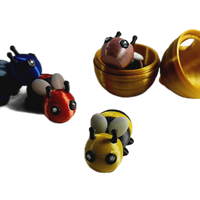 Dieymond Eyes Bumble Bee & Bee Hive Tiny Articulated 3d Printed Fidget Toy Choose Color