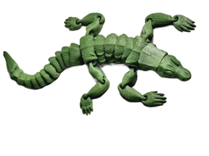 Flexi-Mech Komodo Dragon Flexible Fully Articulated 3d Printed Reptile  Fidget Toy