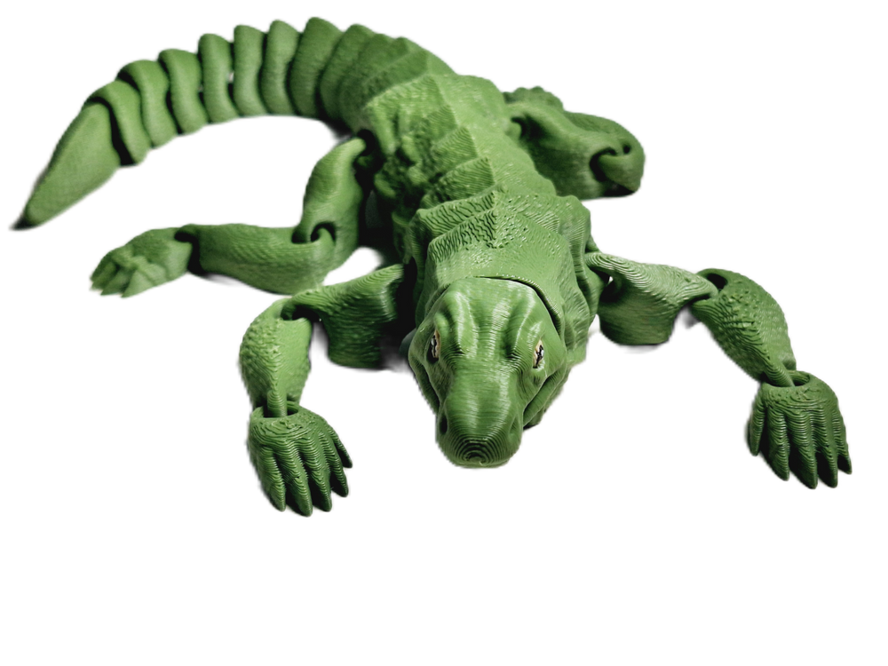 Flexi-Mech Komodo Dragon Flexible Fully Articulated 3d Printed Reptile  Fidget Toy