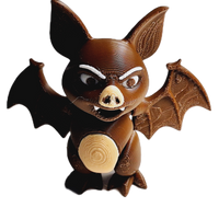 Fleximech Mini Vampire Bat Figure 4.5" Articulated 3d Printed Scary winged Fidget Toy