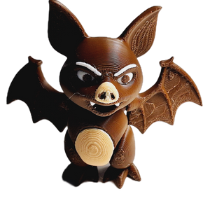 Fleximech Mini Vampire Bat Figure 4.5" Articulated 3d Printed Scary winged Fidget Toy