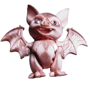 Fleximech Mini Vampire Bat Figure 4.5" Articulated 3d Printed Scary winged Fidget Toy