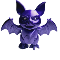 Fleximech Mini Vampire Bat Figure 4.5" Articulated 3d Printed Scary winged Fidget Toy