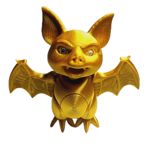 Fleximech Mini Vampire Bat Figure 4.5" Articulated 3d Printed Scary winged Fidget Toy