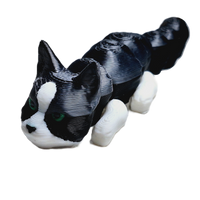Flexibabies Cute Mini Kitten Fully Articulated 3d Printed 3.5" Baby Cat Fidget Toy
