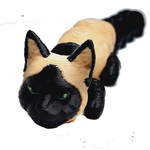 Flexibabies Cute Mini Kitten Fully Articulated 3d Printed 3.5" Baby Cat Fidget Toy