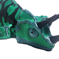 FlexiMech Long Horned Chameleon Flexible Fully Articulated 3d Printed Lizard 10" Reptile Fidget Toy