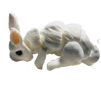 Fleximech Cute Mini Bunny Rabbit Articulated 3d Printed 3.5" baby rabbit Fidget Toy
