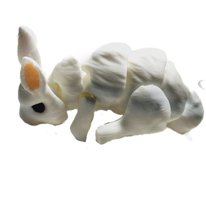 Fleximech Cute Mini Bunny Rabbit Articulated 3d Printed 3.5" baby rabbit Fidget Toy