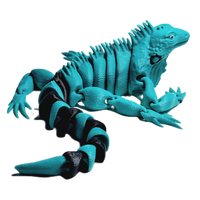 Fleximech Iguana Articulated 3d Printed 7.5" Lizard Fidget Toy
