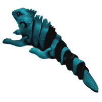 Fleximech Cute Baby Iguana Articulated 3d Printed 3.5" baby lizard Fidget Toy

