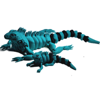 Fleximech Cute Baby Iguana Articulated 3d Printed 3.5" baby lizard Fidget Toy
