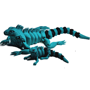 Fleximech Cute Baby Iguana Articulated 3d Printed 3.5" baby lizard Fidget Toy