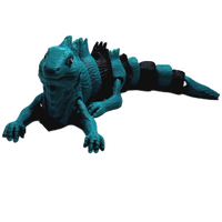 Fleximech Cute Baby Iguana Articulated 3d Printed 3.5" baby lizard Fidget Toy