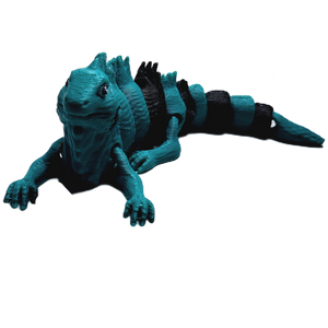 Fleximech Cute Baby Iguana Articulated 3d Printed 3.5" baby lizard Fidget Toy