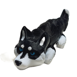 Flexibabies Cute Mini  Puppy Fully Articulated 3d Printed 3.5" Baby Dog Fidget Toy