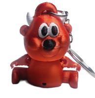FlexiMech Devilish Mini Devil Valentines Red Keychain 2.5" Tall Articulated Figure Fidget Toy

