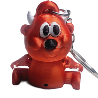 FlexiMech Devilish Mini Devil Valentines Red Keychain 2.5" Tall Articulated Figure Fidget Toy