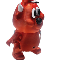 FlexiMech Devilish Mini Devil Valentines Red Keychain 2.5" Tall Articulated Figure Fidget Toy