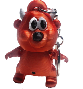 FlexiMech Devilish Mini Devil Valentines Red Keychain 2.5" Tall Articulated Figure Fidget Toy