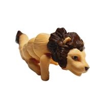 FlexiMech Baby Lion 2.5" Articulated  3d Printed Flexible Jungle Animal Fidget Toy
