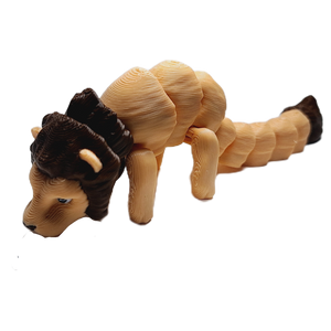 FlexiMech Baby Lion 2.5" Articulated  3d Printed Flexible Jungle Animal Fidget Toy
