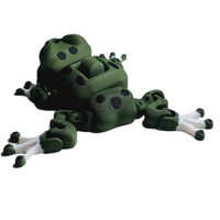 Fleximech My Pet Large 6" Green Frog Articulated Action Button 3d Printed  pet Toad Fidget Toy

