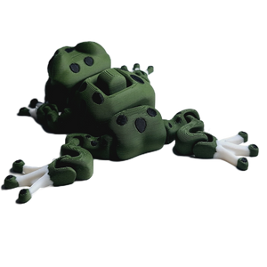 Fleximech My Pet Large 6" Green Frog Articulated Action Button 3d Printed  pet Toad Fidget Toy