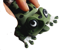Fleximech My Pet Large 6" Green Frog Articulated Action Button 3d Printed  pet Toad Fidget Toy
