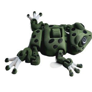 Fleximech My Pet Large 6" Green Frog Articulated Action Button 3d Printed  pet Toad Fidget Toy