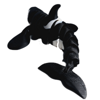 Fleximech Sea Creatures Orca Fully Articulated 3d Printed 6.5" Killer Whale Fidget Toy