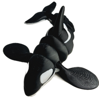 Fleximech Sea Creatures Orca Fully Articulated 3d Printed 6.5" Killer Whale Fidget Toy
