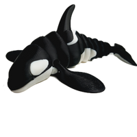 Fleximech Sea Creatures Orca Fully Articulated 3d Printed 6.5" Killer Whale Fidget Toy
