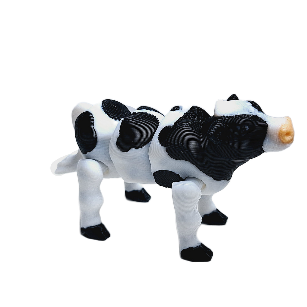 Fleximech Mini Baby Dairy Cow Articulated 3d Printed 3.25
