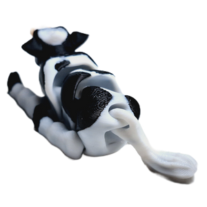 Fleximech Mini Baby Dairy Cow Articulated 3d Printed 3.25" Farm Calf Fidget Toy Figure