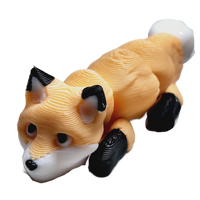 Fleximech Cute Mini Fox Articulated 3d Printed 3.25" baby fox Fidget Toy
