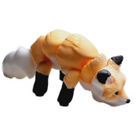 Fleximech Cute Mini Fox Articulated 3d Printed 3.25" baby fox Fidget Toy
